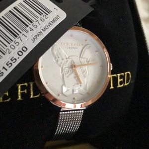 NWT Ted Baker French Bulldog Dog ladies SS watch